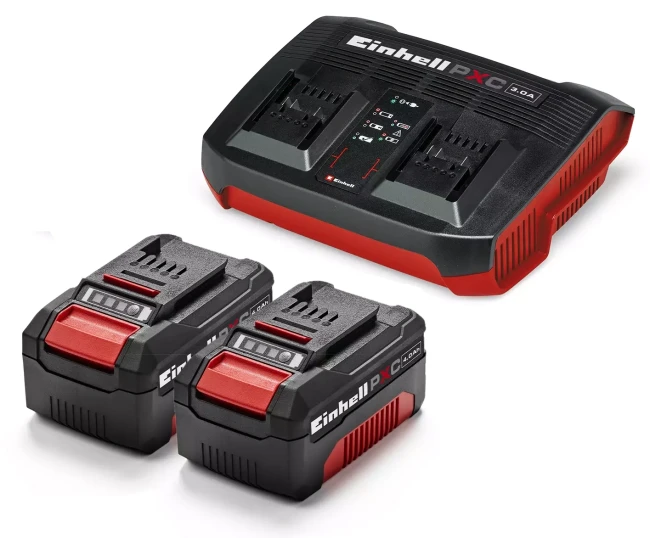 18V 2x4,0Ah Twincharger Kit Einhell Power-X-Change (4512112)