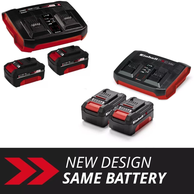 18V 2x4,0Ah Twincharger Kit Einhell Power-X-Change (4512112)
