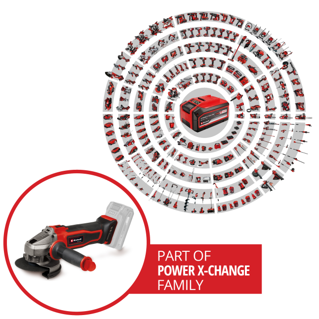 Кутова акумуляторна шліфмашина Einhell TE-AG 18/115-2 Li - Solo (4431166) Кутова акумуляторна шліфмашина Einhell TE-AG 18/115-2 Li - Solo (4431166)