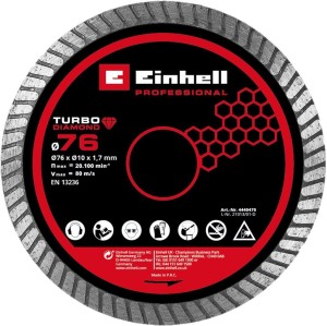 Диск відрізний алмазний по плитці Einhell, 76х10х1,7 мм (4440470) Диск відрізний алмазний по плитці Einhell, 76х10х1,7 мм (4440470)