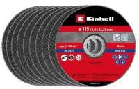 Диск отрезной по металлу Einhell, 115х1,0х22,23 мм, 10 шт. (711944)