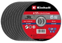 Диск отрезной по металлу Einhell, 125х1,0х22,23 мм, 10 шт. (711945)