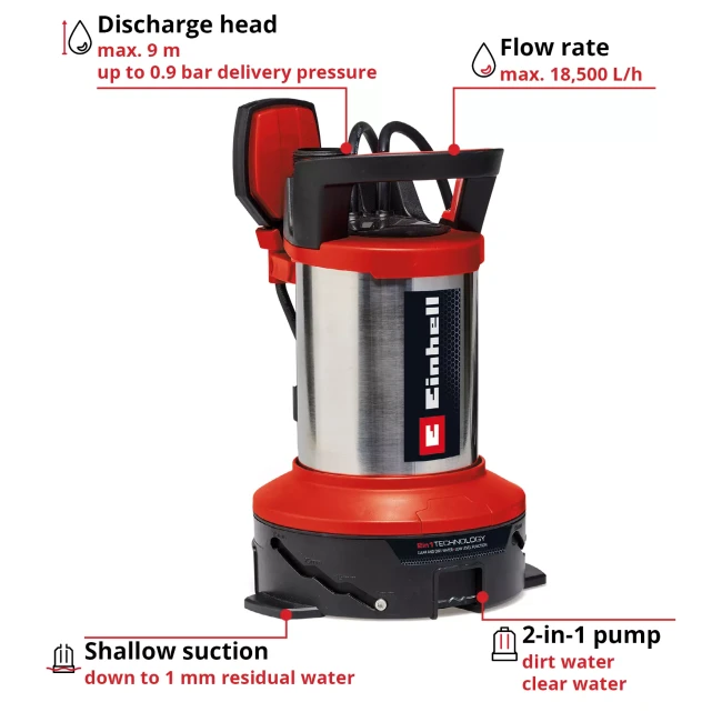 Насос для чистої та брудної води Einhell Flood Set GE-DP 7535 N LL ECO (4181515)