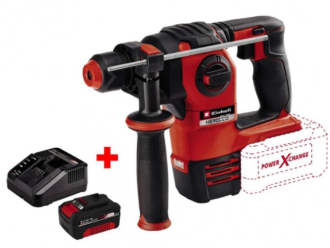 Набор перфоратор Einhell HEROCCO 18/20 + зарядное устройство и аккумулятор 18V 4,0 Ah (4513900,4512042)
