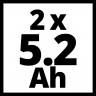 Аккумулятор Einhell Power-X-Change Twinpack 2x 18V 5,2 Ah