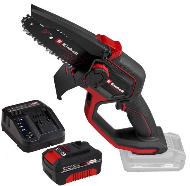 Набір пила обрізна ланцюгова акумуляторна безщіткова Einhell Professional GP-PS 18/20 Li BL-Solo + Starter-Kit 18V 4,0 Ah (4600080, 4512042)