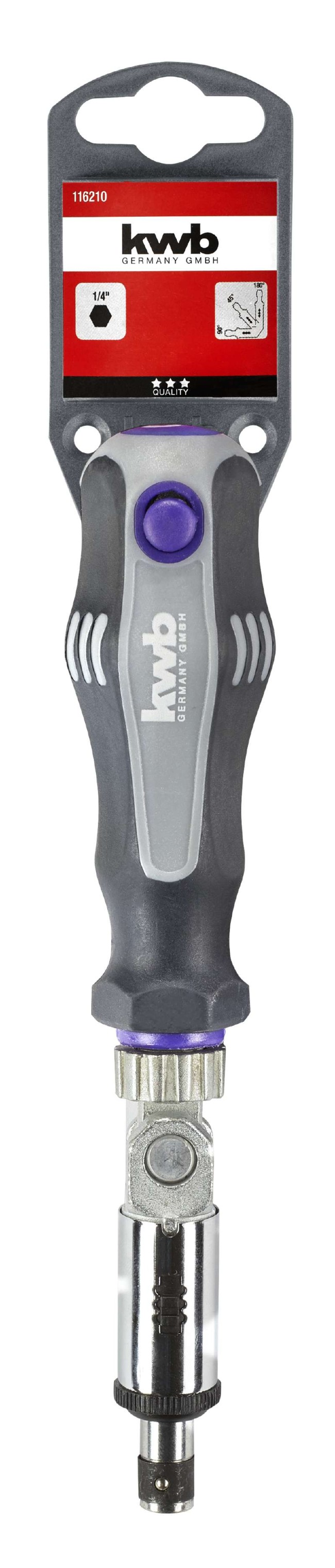 Кутова викрутка з тріскачкою, 200 мм, kwb (116210)