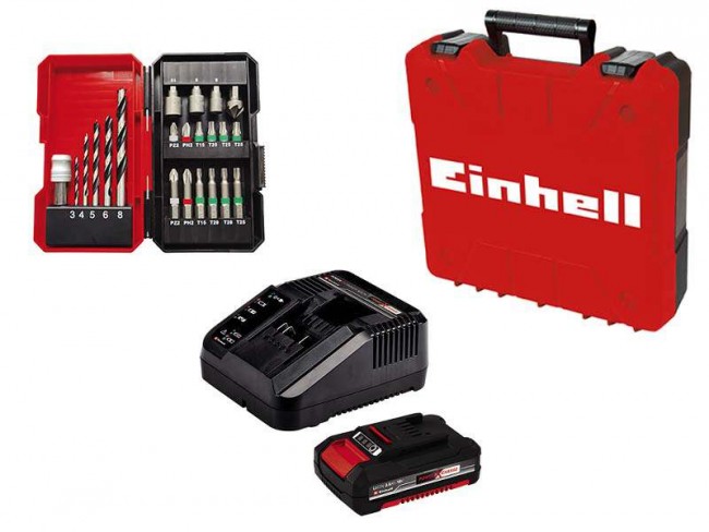 Шуруповерт Einhell TE-CD 18/45 3X-Li +22 (1x2,0Ah) (4513990) Шуруповерт Einhell TE-CD 18/45 3X-Li +22 (1x2,0Ah) (4513990)