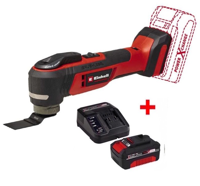 Багатофункціональний інструмент акумуляторний безщітковий Einhell TP-MG 18 Li BL - Solo (4465190) Багатофункціональний інструмент акумуляторний безщітковий Einhell TP-MG 18 Li BL - Solo (4465190)