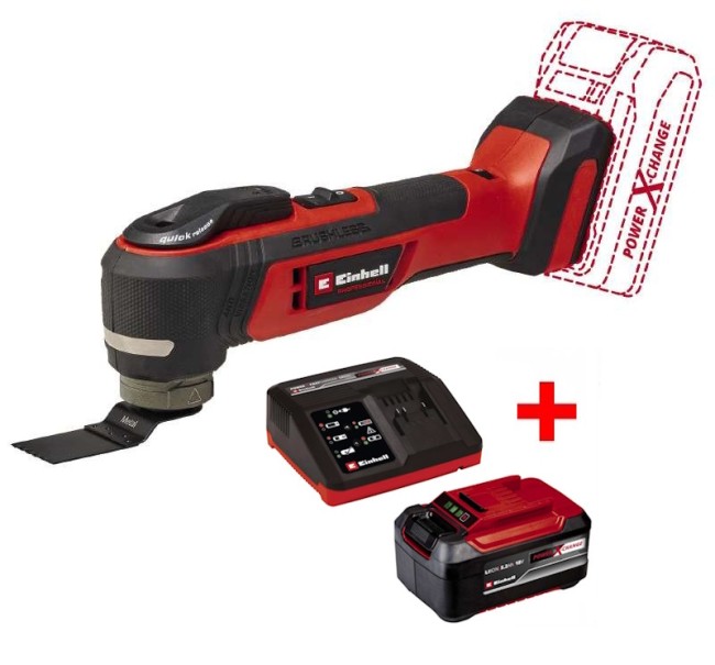 Багатофункціональний інструмент акумуляторний безщітковий Einhell TP-MG 18 Li BL - Solo (4465190) Багатофункціональний інструмент акумуляторний безщітковий Einhell TP-MG 18 Li BL - Solo (4465190)