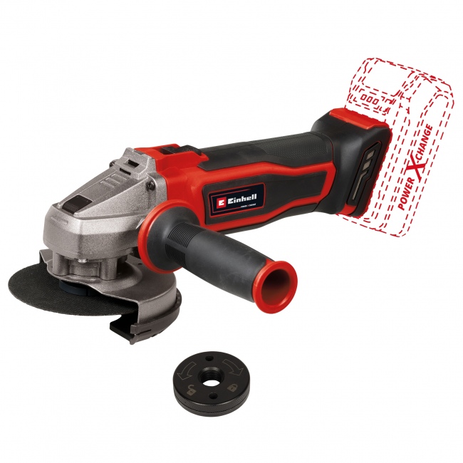 Угловая аккумуляторная шлифмашина Einhell TE-AG 18/115 Q Li Solo (4431165) Угловая аккумуляторная шлифмашина Einhell TE-AG 18/115 Q Li Solo (4431165)