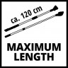 Набір телескопічних штанг для Einhell BRILLIANTO, макс. 120 см, 2 шт (3437101)