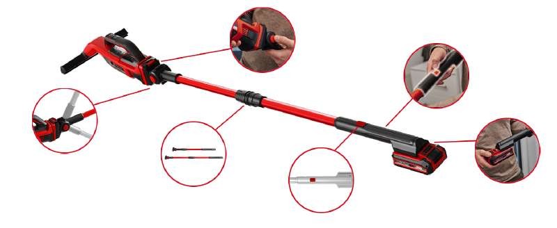Набір телескопічних штанг до Einhell BRILLIANTO, макс. 120 см, 2 шт ...