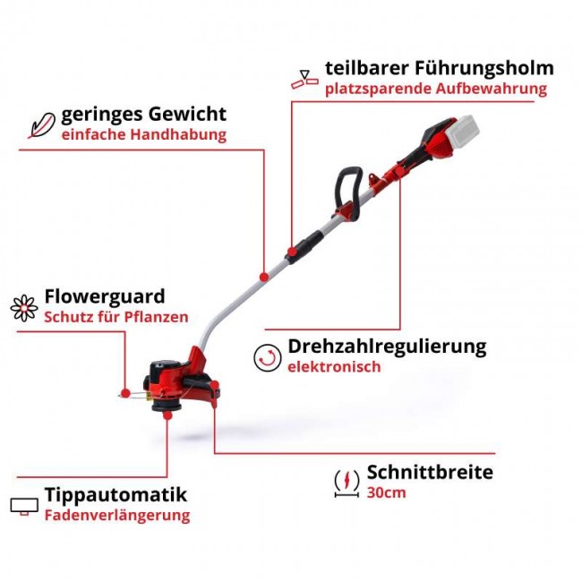 Тример акумуляторний Einhell GE-CT 36/30 Li E - Solo (3411300) Тример акумуляторний Einhell GE-CT 36/30 Li E - Solo (3411300)