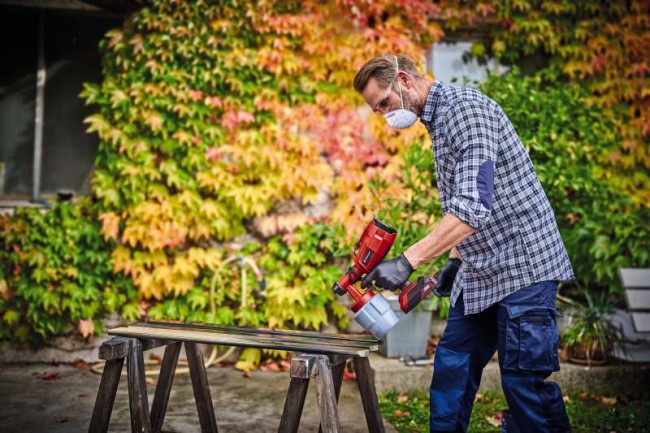 Краскопульт аккумуляторный Einhell TC-SY 18/60 Li - Solo + зарядное устройство и аукумулятор 18V 2,5 Ah