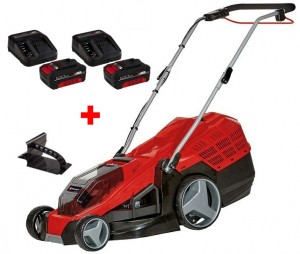 Набір газонокосарка акумуляторна безщіткова Einhell GE-CM 36/43 Li M - Solo + 2 зарядні пристрої і 2 акумулятора 18V 4,0 Ah (3413246, 4512042 - 2)