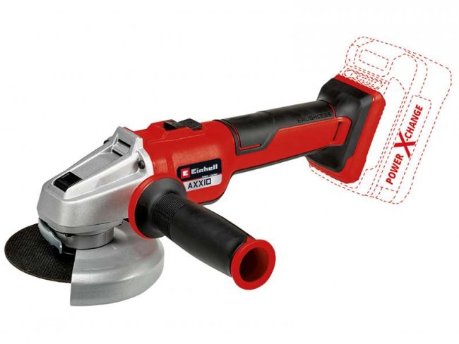 Акція! Набір кутова шліфувальна машина Einhell AXXIO 18/115 Q - Solo + зарядний пристрій і акумулятор 18V 2,5 Ah (4431150,4512097)
