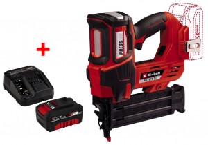 Набор степлер для гвоздей аккумуляторный FIXETTO 18/50 N + зарядное устройство и аккумулятор 18V 4,0 Ah (4257795,4512042)