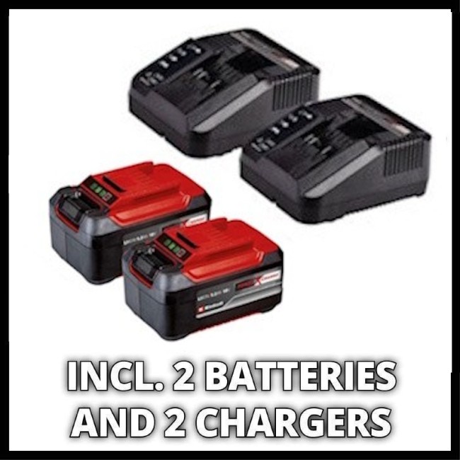Набір культиватор безщітковий акумуляторний Einhell GP-CR 36/45 Li E BL + 2 х Starter-Kit 5.2 Ah (3431220, 2 х 4512147)