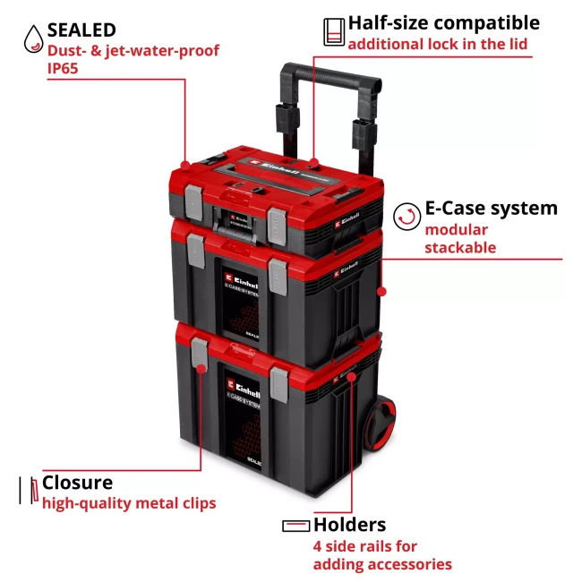 Пластиковый кейс Einhell E-Case Rolling Workshop SEALED IP65 (4540055)