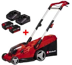 Набор газонокосилка аккумуляторная бесщеточная Einhell GE-CM 36/41 Li - Solo + 2 х Starter-Kit 4.0 Ah (3413275, 3413275, 2 х 4512042)