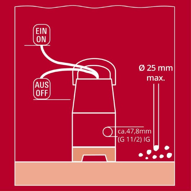 Насос для грязной воды Einhell GC-DP 3325 (4181530) Насос для грязной воды Einhell GC-DP 3325 (4181530)