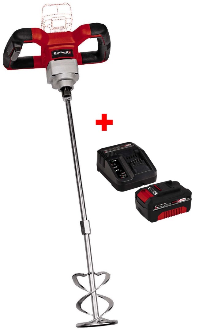 Набор Миксер-мешалка аккумуляторная Einhell TE-MX 18 Li - Solo + Starter Kit 18V 4,0 Ah (4258760,4512042) Набор Миксер-мешалка аккумуляторная Einhell TE-MX 18 Li - Solo + Starter Kit 18V 4,0 Ah (4258760,4512042)