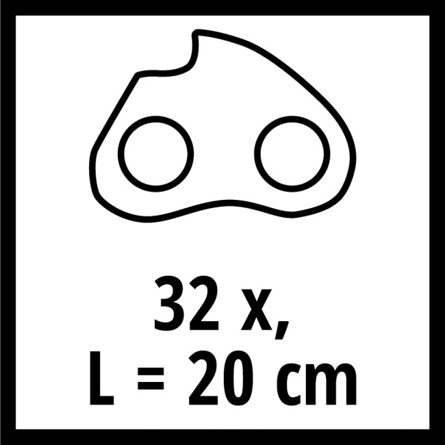 Ланцюг для пилки Einhell 20 см, 1.1 мм, 32 DL, 7.62 мм (4501746)