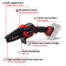 Акція! Ланцюгова міні-пилка акумуляторна Einhell X-Change GE-PS 18/15 Li BL Kit 2.5 Ah (4600040K)