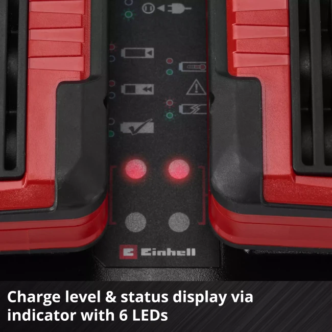 Зарядний пристрій для двох акумуляторів Einhell 18V Power-X-Twincharger 4 A (4512161)