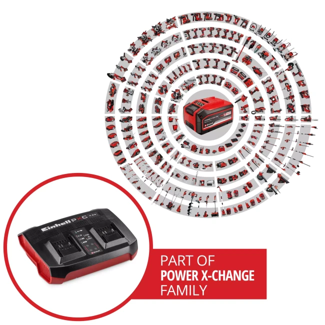 Зарядний пристрій для двох акумуляторів Einhell 18V Power-X-Twincharger 4 A (4512161)