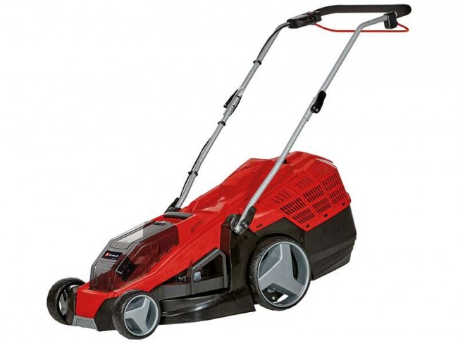 Набір газонокосарка акумуляторна Einhell GE-CM 36/43 Li M - Solo + 18V Power-X-Twincharger 3 A і 2 акумулятора 18V 4,0 Ah (3413246, 4512112)