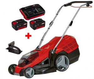 Набір газонокосарка акумуляторна Einhell GE-CM 36/43 Li M - Solo + 18V Power-X-Twincharger 3 A і 2 акумулятора 18V 4,0 Ah (3413246, 4512112)