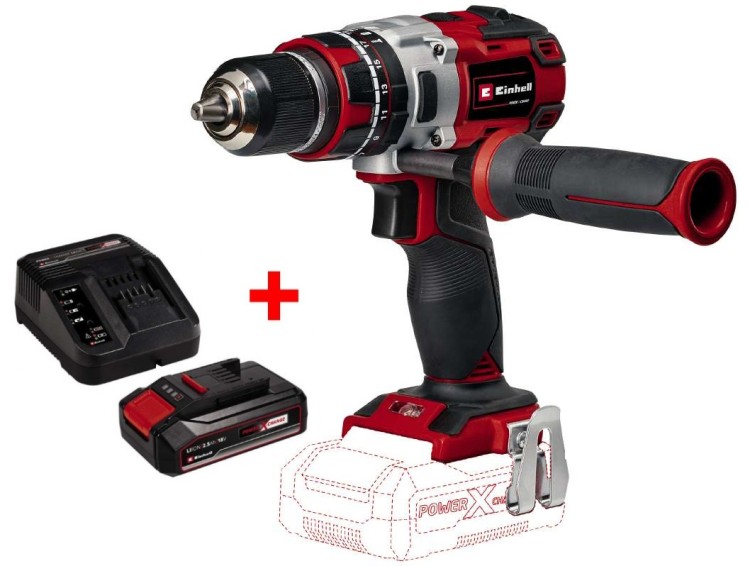Акція! Дриль-шурупокрут акумуляторний ударний Einhell X-Change TP-CD 18/80 Li-i BL Kit 2.5 Ah (4514305K)
