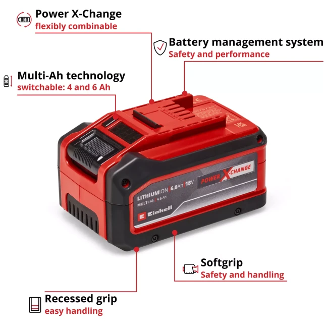 Акумулятор Einhell Power-X-Change Plus 18V 4-6 Ah Multi-Ah (4511502)
