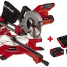 Акция! Набор пила торцовочная аккумуляторная Einhell TE-SM 36/210 Li-Solo + 18V Power-X-Twincharger 3 A и 2 аккумулятора 18V 4,0 Ah