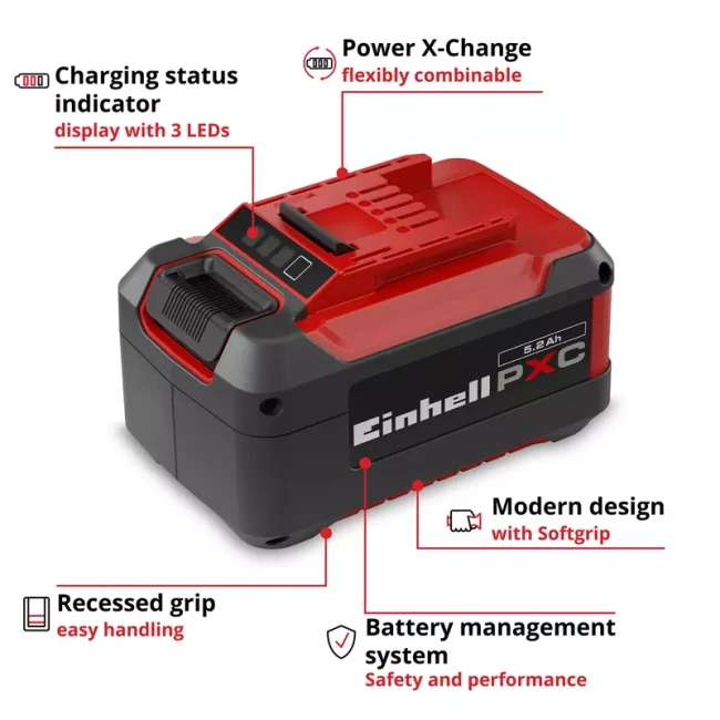 Акумулятор Einhell PXC 18V 5,2Ah (4511437)