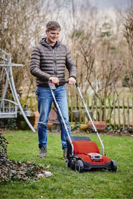 Акція! Набір скарифікатор акумуляторний безщітковий Einhell GC-SC 18/28 Li - Solo + зарядний пристрій і акумулятор 18V 4,0 Ah (3420604,4512042)