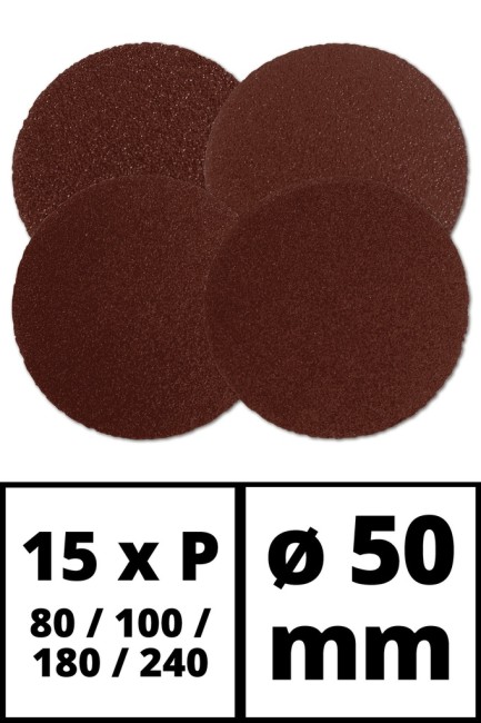 Набір шліфпаперу Einhell 50 мм, по дереву, 60 шт до Einhell TC-PA 50 (4133130)