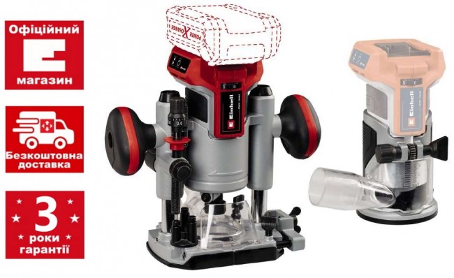 Акумуляторний безщітковий Фрезер / Фрезер окантовочний Einhell TP-RO 18 Set Li BL - Solo (4350410)