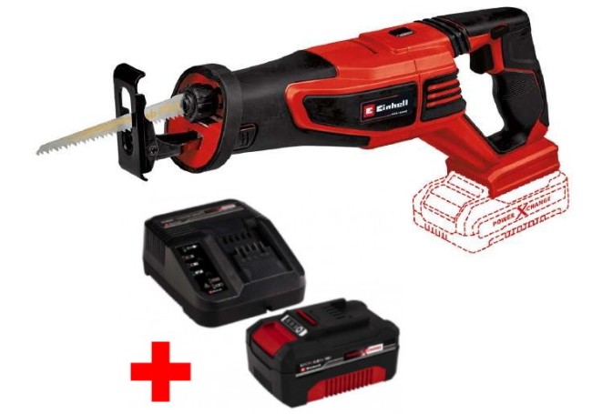 Пила сабельная Einhell TP-AP 18/28 Li BL - Solo + Starter Kit 18V 4,0 Ah (4326310, 4512042)