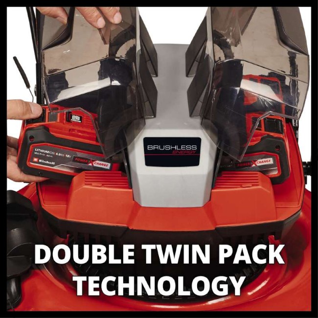 Акція! Набір Акумуляторна безщіткова мульчуюча газонокосарка Einhell GE-CM 36/48 Li M-Solo + 18V Power-X-Twincharger 3 A і 2 акумулятора 18V 4,0 Ah (3413054, 4512112) Акція! Набір Акумуляторна безщіткова мульчуюча газонокосарка Einhell GE-CM 36/48 Li M-Solo + 18V Power-X-Twincharger 3 A і 2 акумулятора 18V 4,0 Ah (3413054, 4512112)