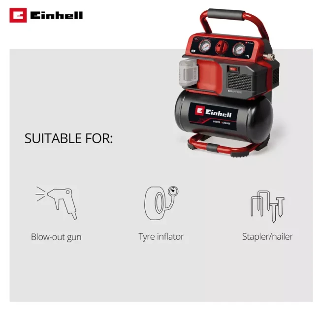 Компрессор аккумуляторный Einhell TE-AC 18/75 Li OF - Solo (4020410)