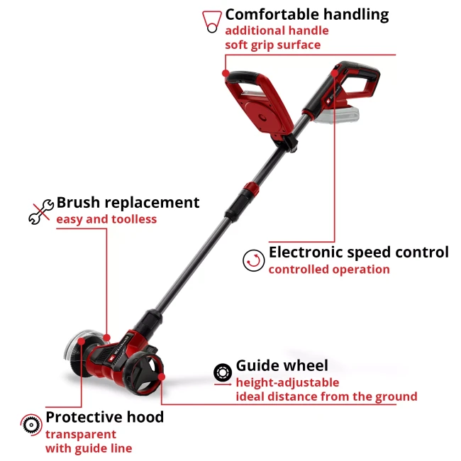 Очищувач швів плитки акумуляторний Einhell GE-CC 18/110 Li E - Solo (3424070) Очищувач швів плитки акумуляторний Einhell GE-CC 18/110 Li E - Solo (3424070)
