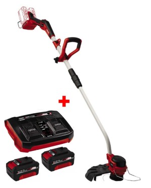 Набір тример акумуляторний безщітковий Einhell GP-CT 36/35 Li BL-Solo + зарядний пристрій 18V Power-X-Twincharger 3 A і 2 акумулятора 18V 4,0 Ah (3411330,4512112)