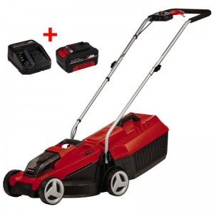 Набір газонокосарка акумуляторна Einhell GE-CM 18/32 Li - Solo + зарядний пристрій і акумулятор 18V 4,0 Ah (3413256,4512042)