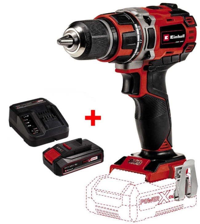 Набір шуруповерт безщітковий Einhell TP-CD 18/50 Li BL Solo + Starter Kit 18V 2,5 Ah (4513887 Kit 2.5) Набір шуруповерт безщітковий Einhell TP-CD 18/50 Li BL Solo + Starter Kit 18V 2,5 Ah (4513887 Kit 2.5)