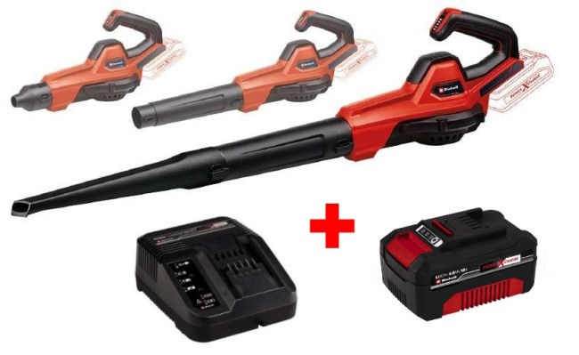 Акция! Набор воздуходувка универсальная аккумуляторная Einhell GE-UB 18/250 Li E - Solo + зарядное устройство и аккумулятор 18V 4,0 Ah (3433542, 4512042)