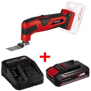 Набір багатофункціональний інструмент акумуляторний Einhell TC-MG 18 Li-Solo + зарядний пристрій і акумулятор 18V 2,5 Ah (4465170,4512097)