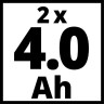 Акумулятори 2 шт Einhell 18V PXC PLUS Twinpack 4.0 Ah (4511629)